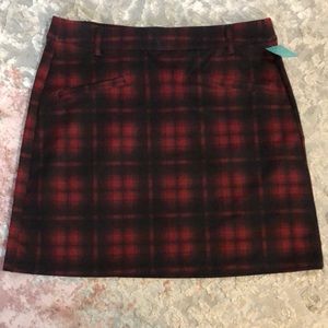 Black and Red Plaid Mini Skirt